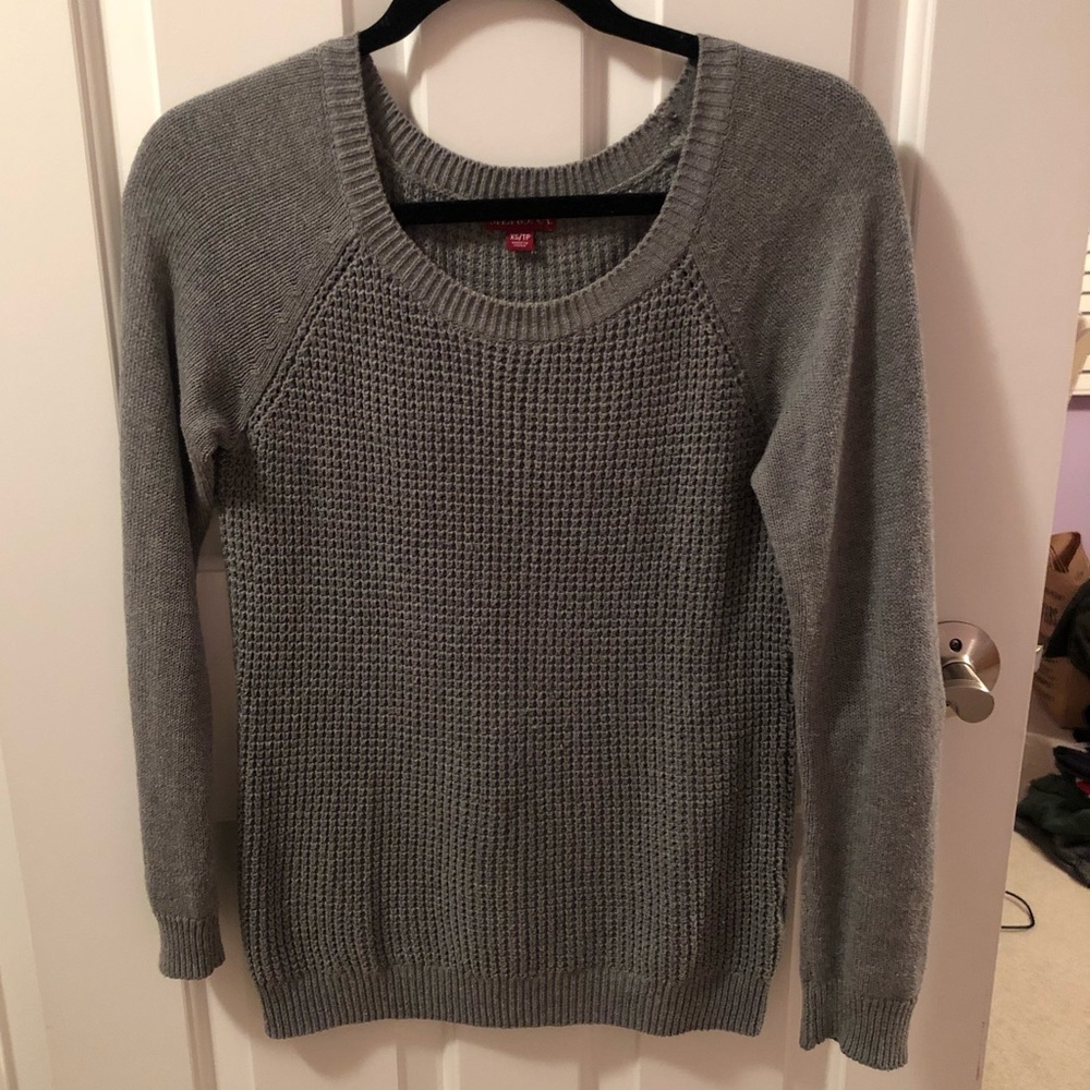Merona grey waffle knit sweater